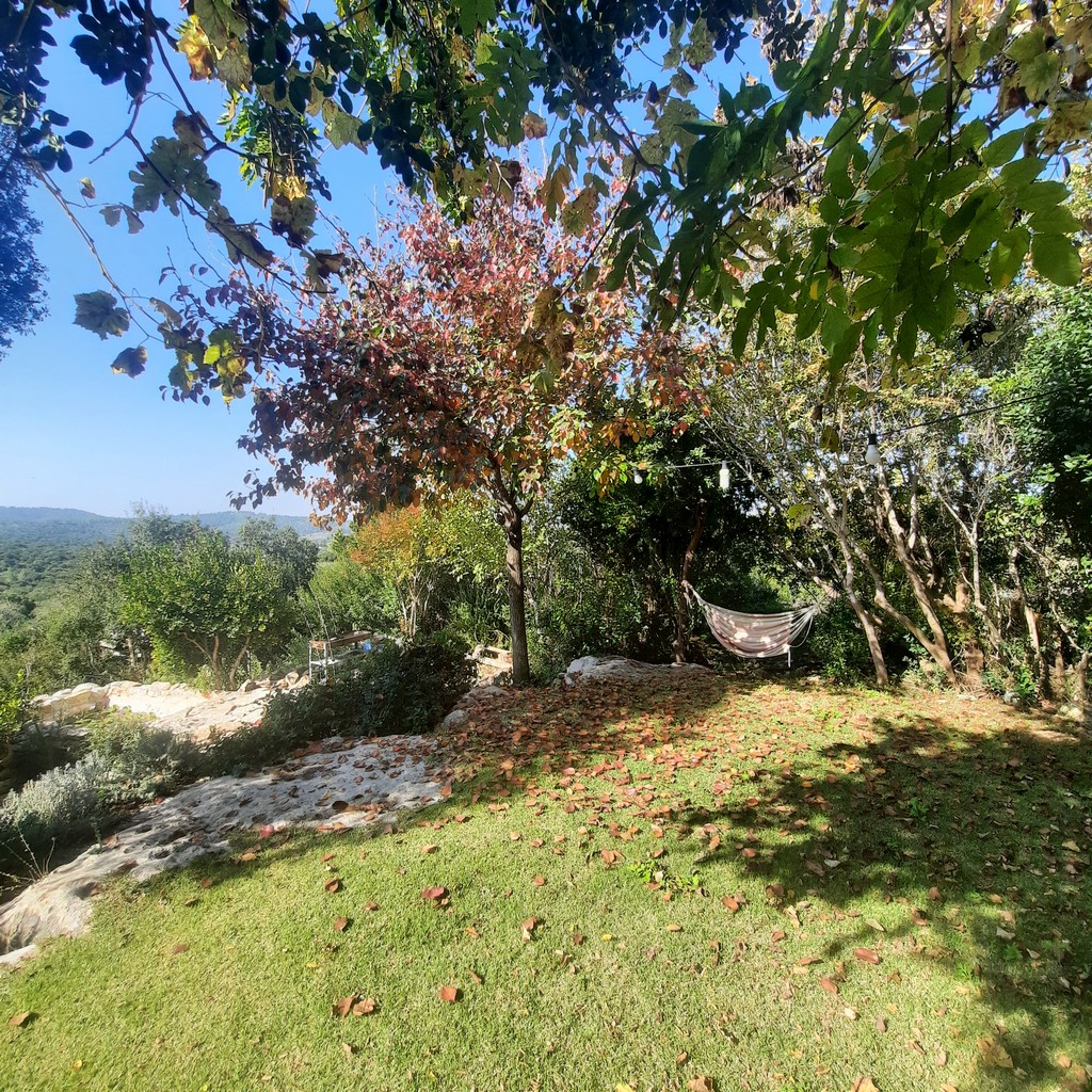 גינה פרטית משולבת בחורש הים תיכוני