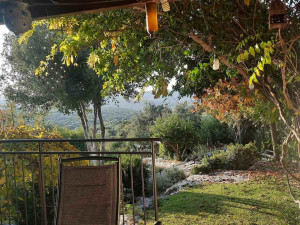 גינה פרטית משולבת בחורש הים תיכוני